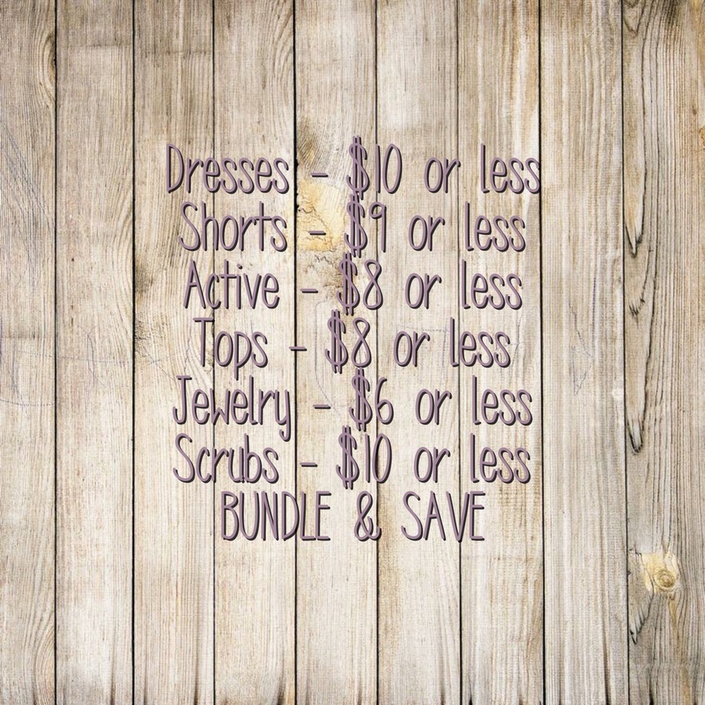 Everything priced to sell!