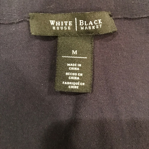 White House Black Market navy wrap sweater - M - Picture 2 of 3
