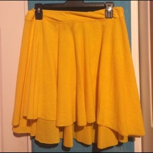 Handmade yellow skater skirt