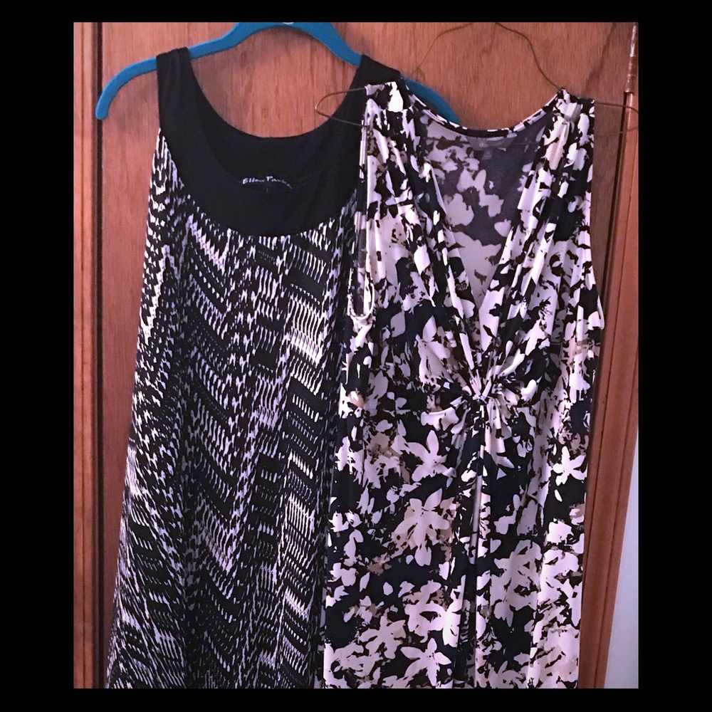 Two Black and White Summer Dresses