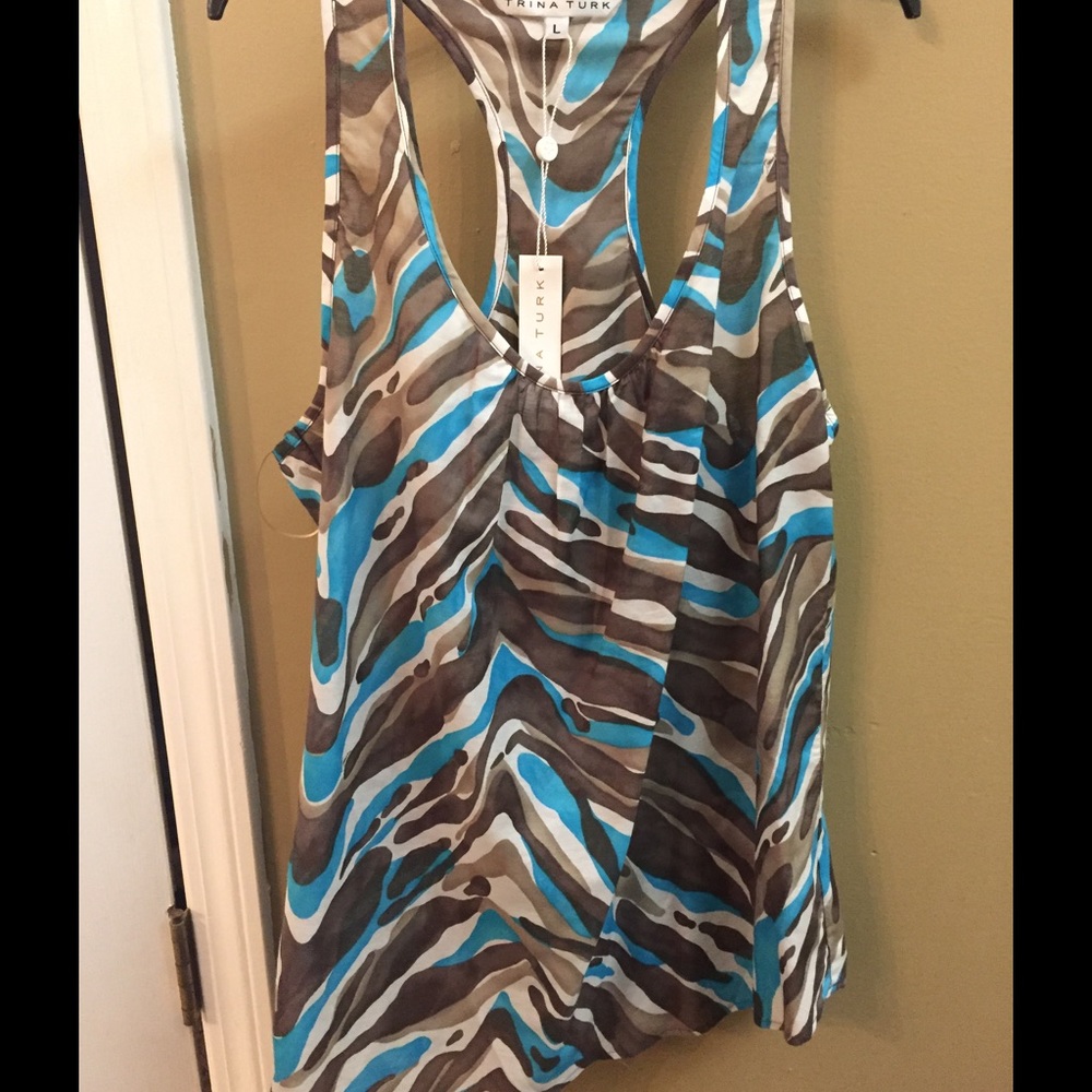 Trina Turk racerback tank size L