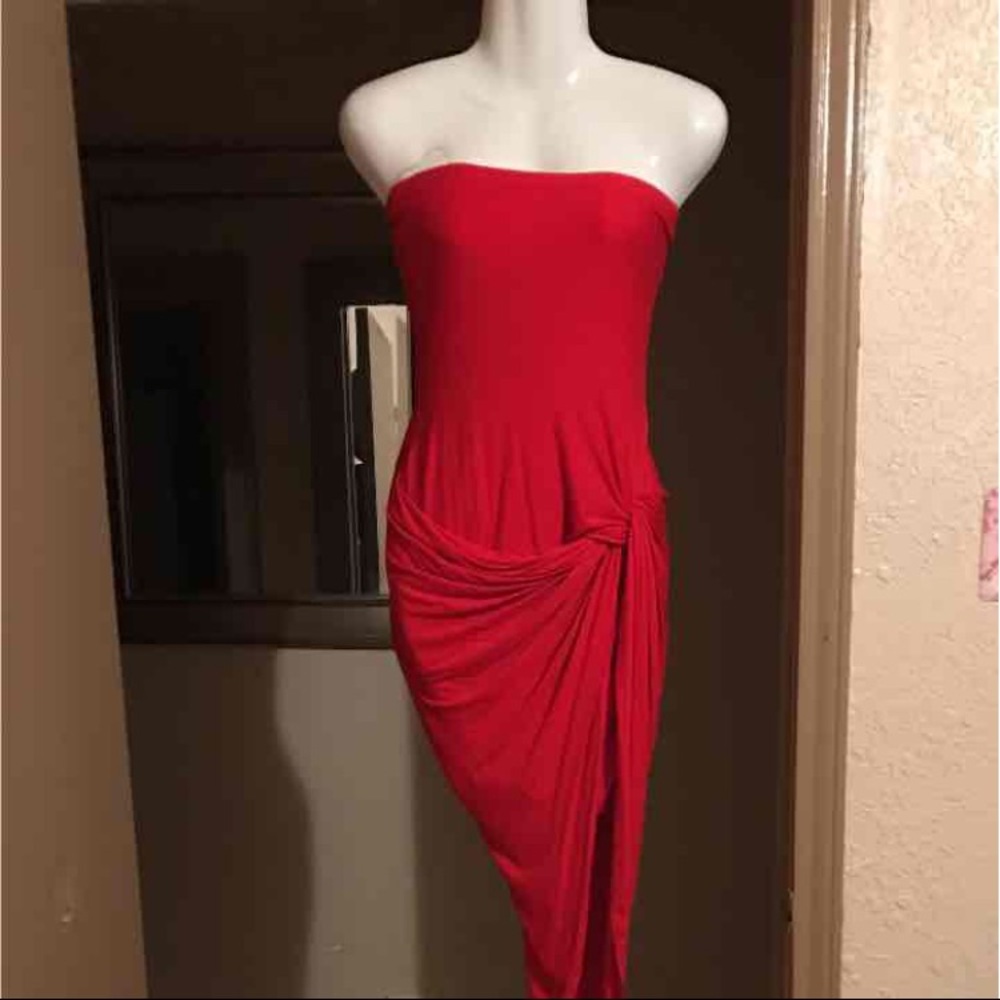 Women's red hott strapless dress NEW