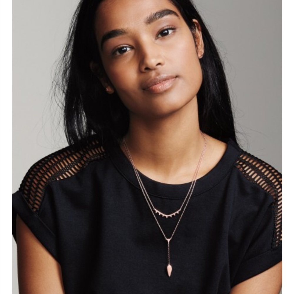 Rose Gold Tiered Lariat Necklace (3 in 1)