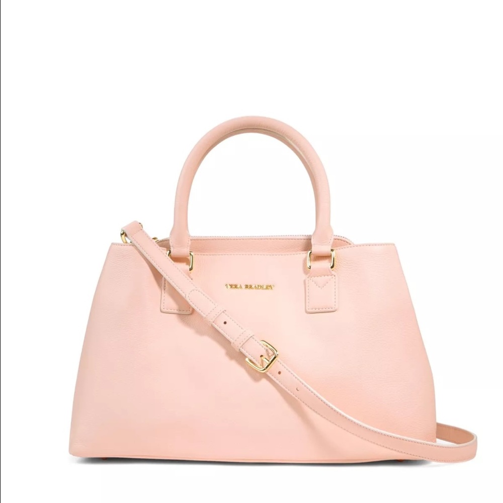 Vera Bradley Emma leather satchel pink new