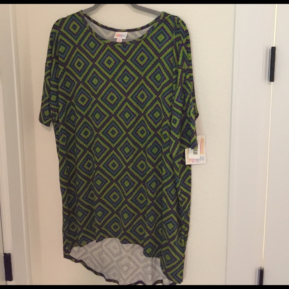 Patterned Lularoe Irma top