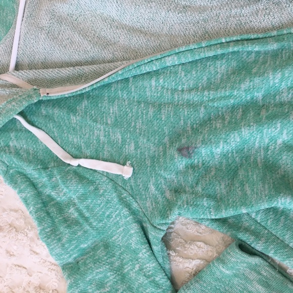 🚫SOLD🚫 Terrycloth Hoodie Aqua Mint - Picture 2 of 4