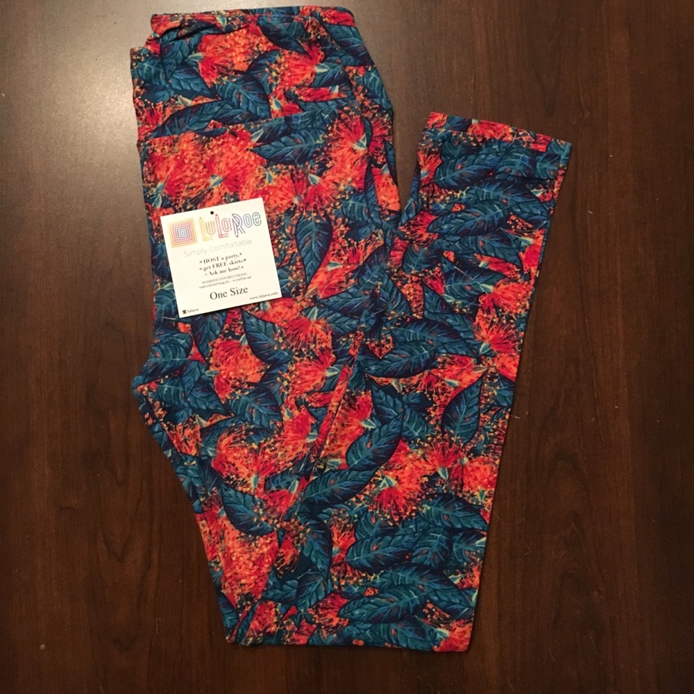 New lularoe floral leggings OS
