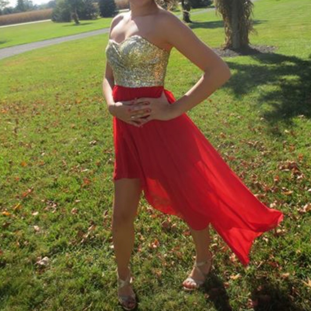 Homecoming dress high low dress - Picture 2 of 2