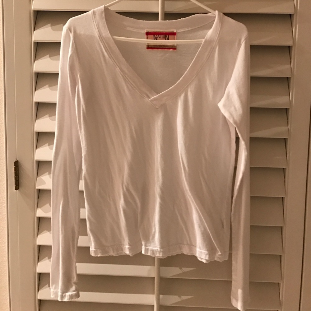Soft v neck long sleeve