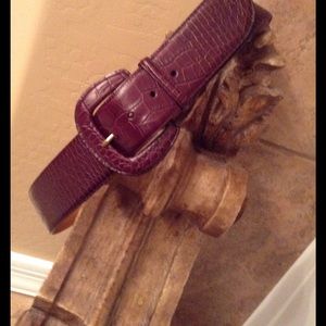 VINTAGE LAUREN RALPH LAUREN CROCODILE PRINT 2"BELT