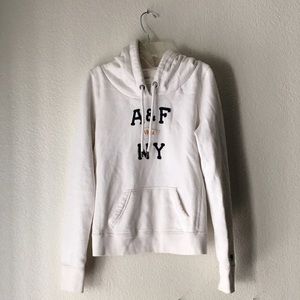 Abercrombie & Fitch Cream Hoodie Sweatshirt
