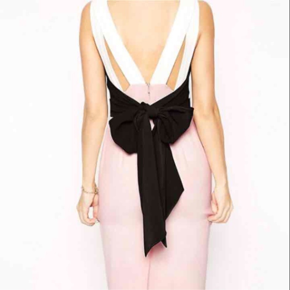 ASOS Color Block Bow Pencil Dress - Picture 2 of 5