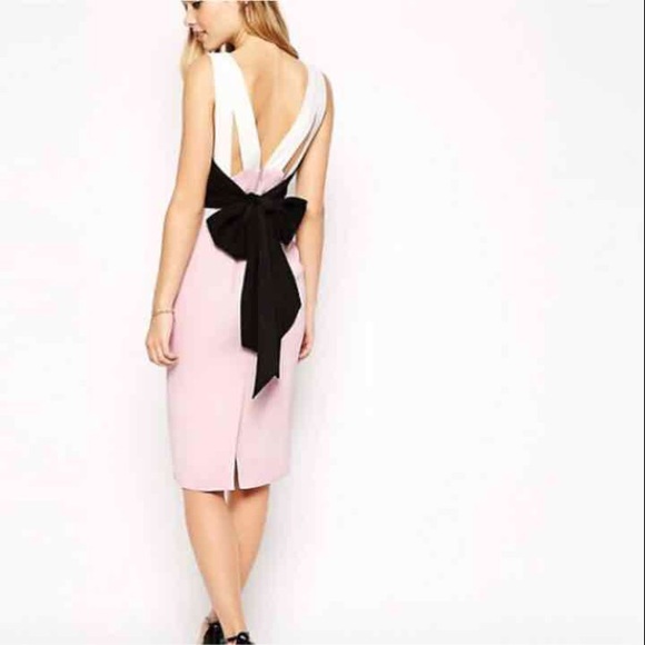 ASOS Color Block Bow Pencil Dress - Picture 3 of 5