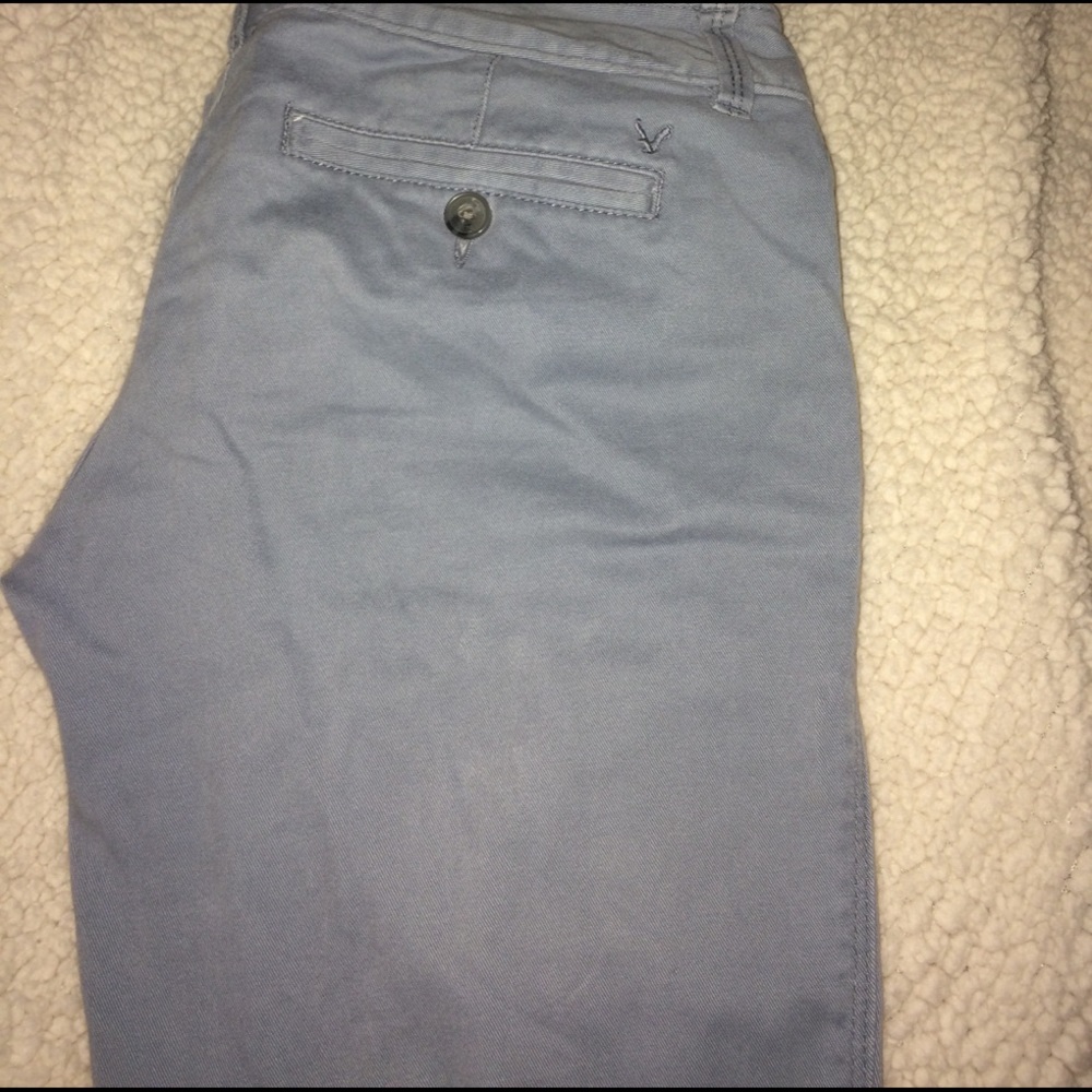 Baby blue khaki pants (AE)