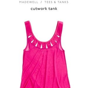 Madewell cutwork tank size large new with tags