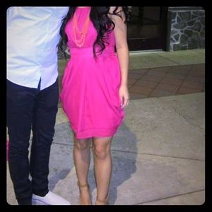 Asos gorgeous fitting pink tie-back dress