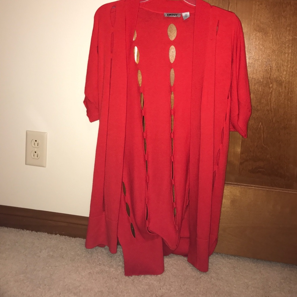 DKNY red sweater
