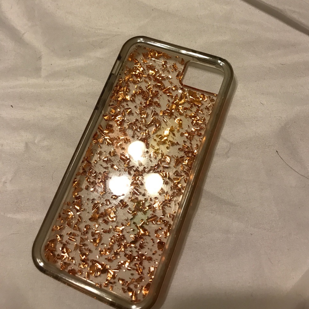 Rose gold speckled case