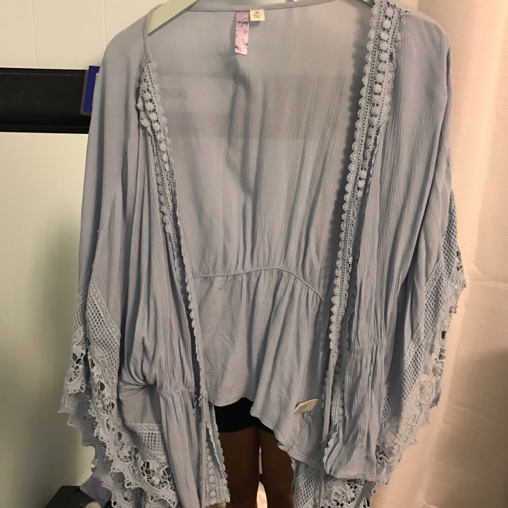 Drawstring cardigan