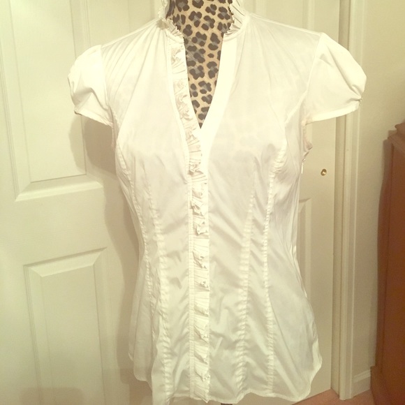 Express White polyester Blouse - Picture 1 of 1