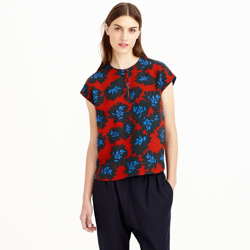 J. Crew Firework floral top