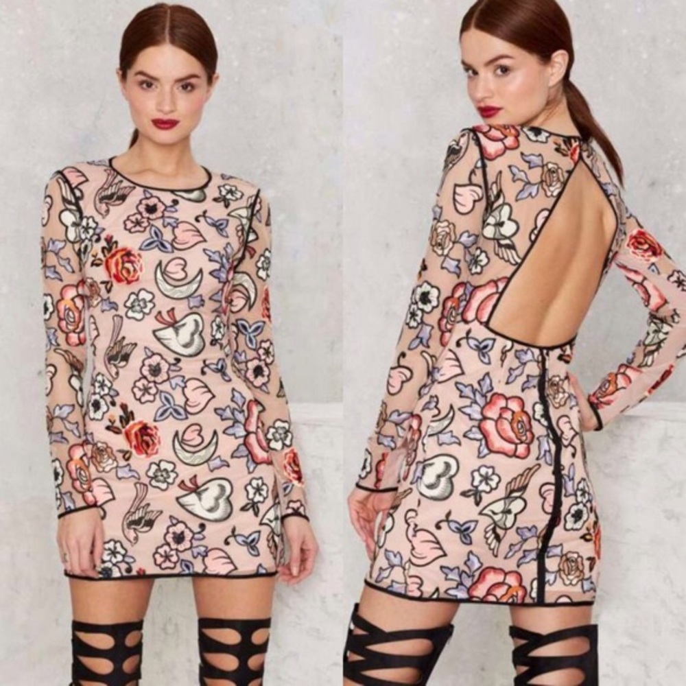 Nasty Gal Tattoo dress Size XL
