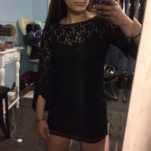 NWOT Black daisy dress from Nordstrom - Picture 2 of 5