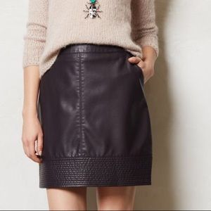 Anthropologie Vegan Leather Skirt