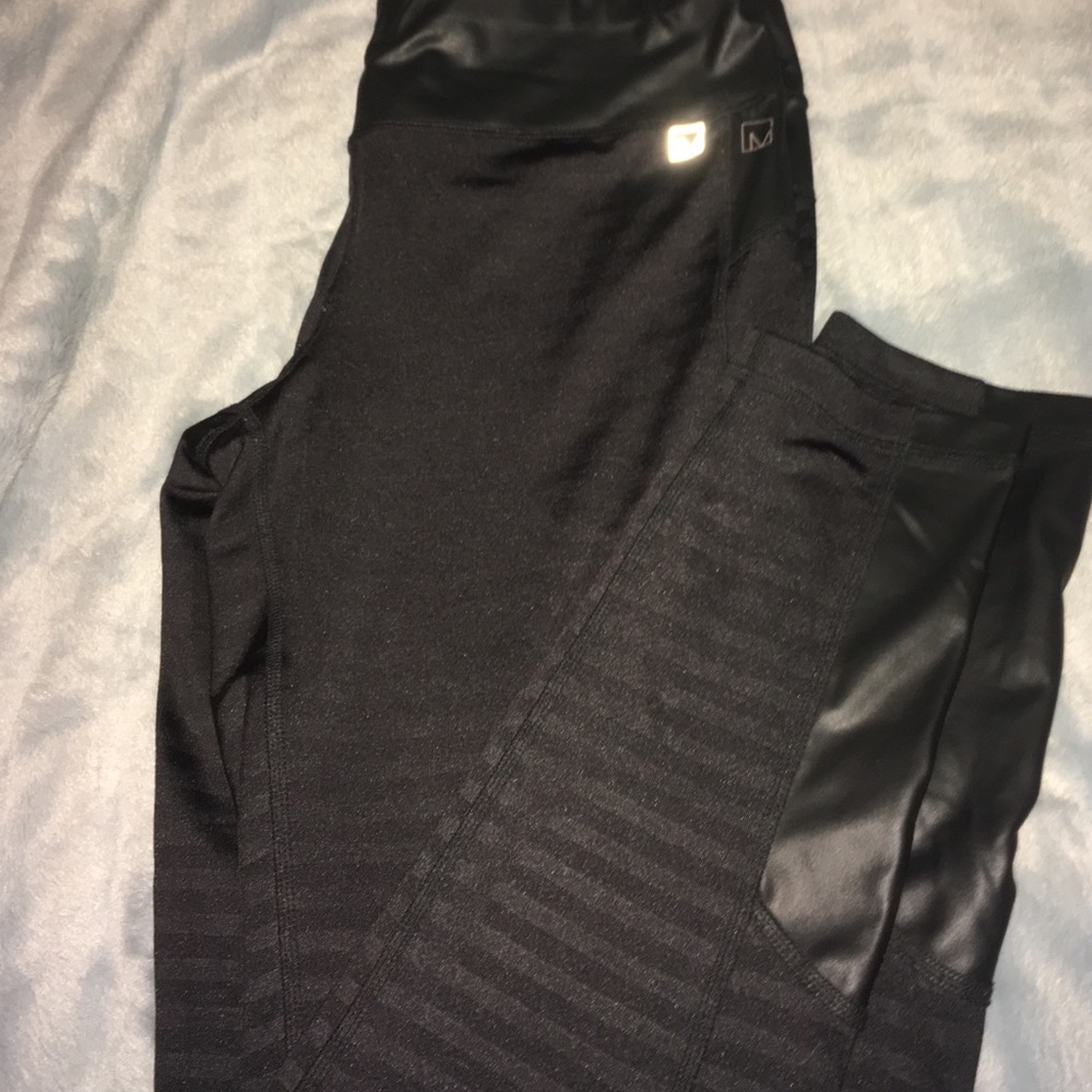 Black Striped Leggings