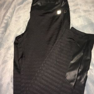 Black Striped Leggings