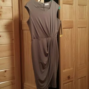 Gray/taupe Calvin Klein sleeveless dress