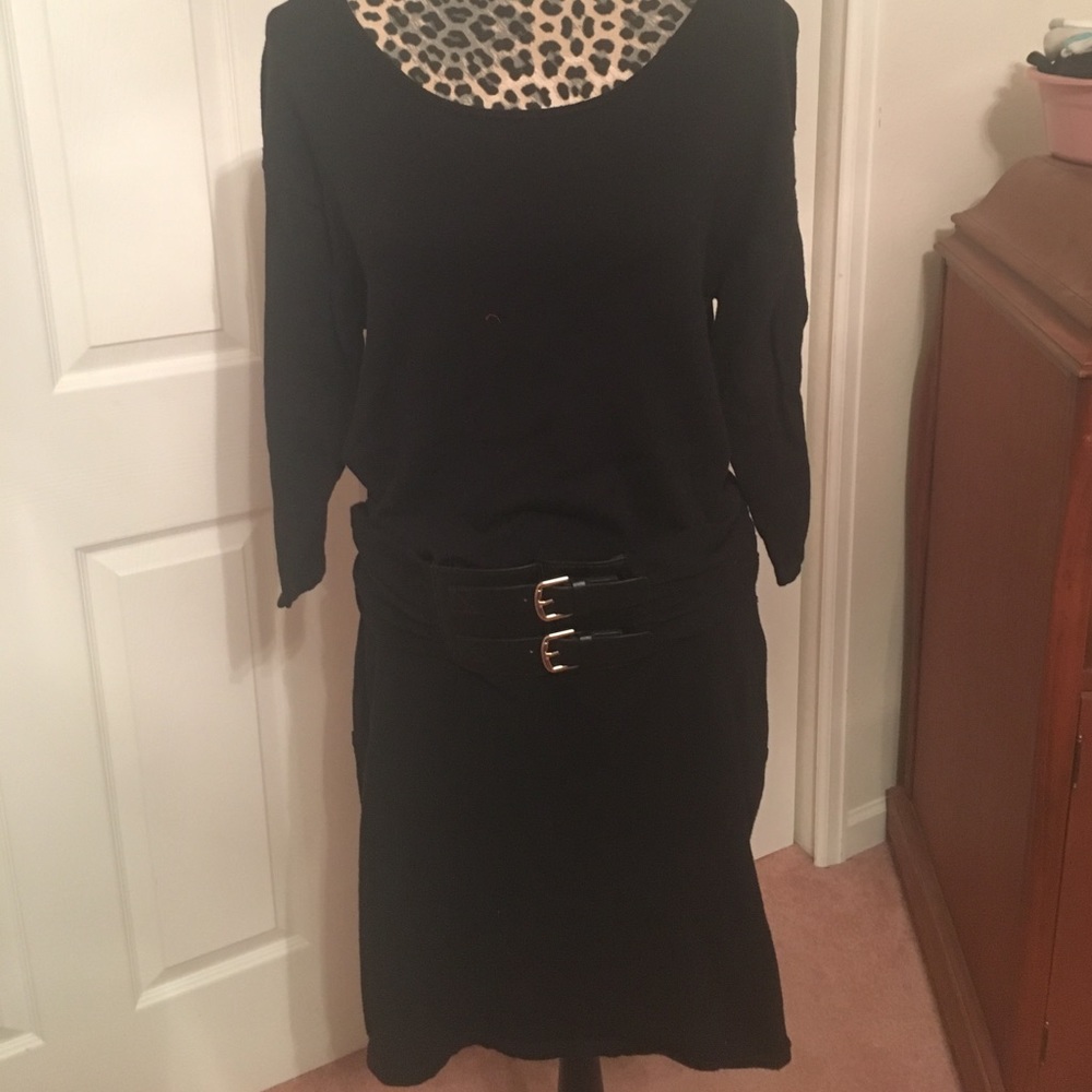 Black sweater dress