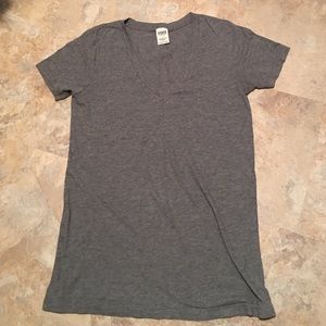 PINK- Gray v neck tshirt!