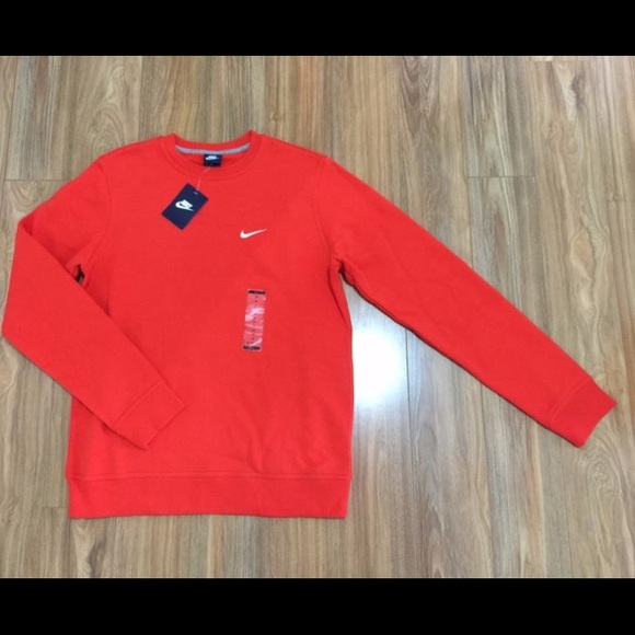 mens nike red sweater