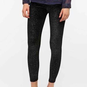 Bdg black velvet glitter leggings Urban Outfitters
