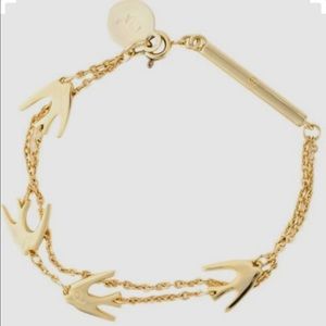 McQ By Alexander Wang Fine Chain Swallow Bracelet