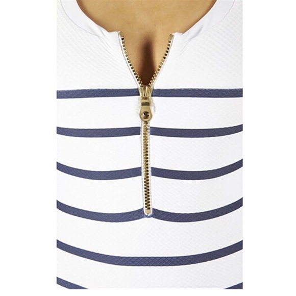 Last One Large‼️B&W Striped One Piece - Picture 3 of 5