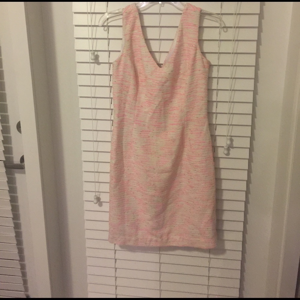 Lilly Pulitzer Pink Cream and Gold Textured Dress