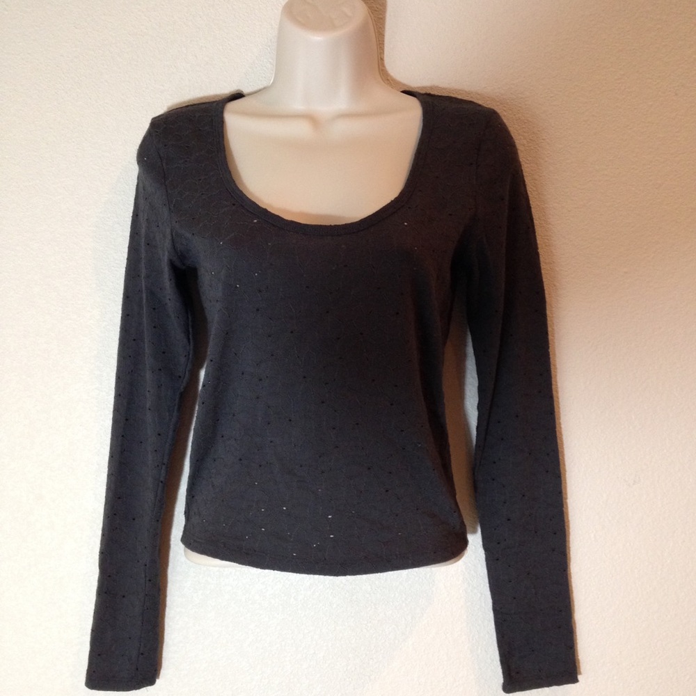 American eagle Long Sleeve Flower Print Top NWOT