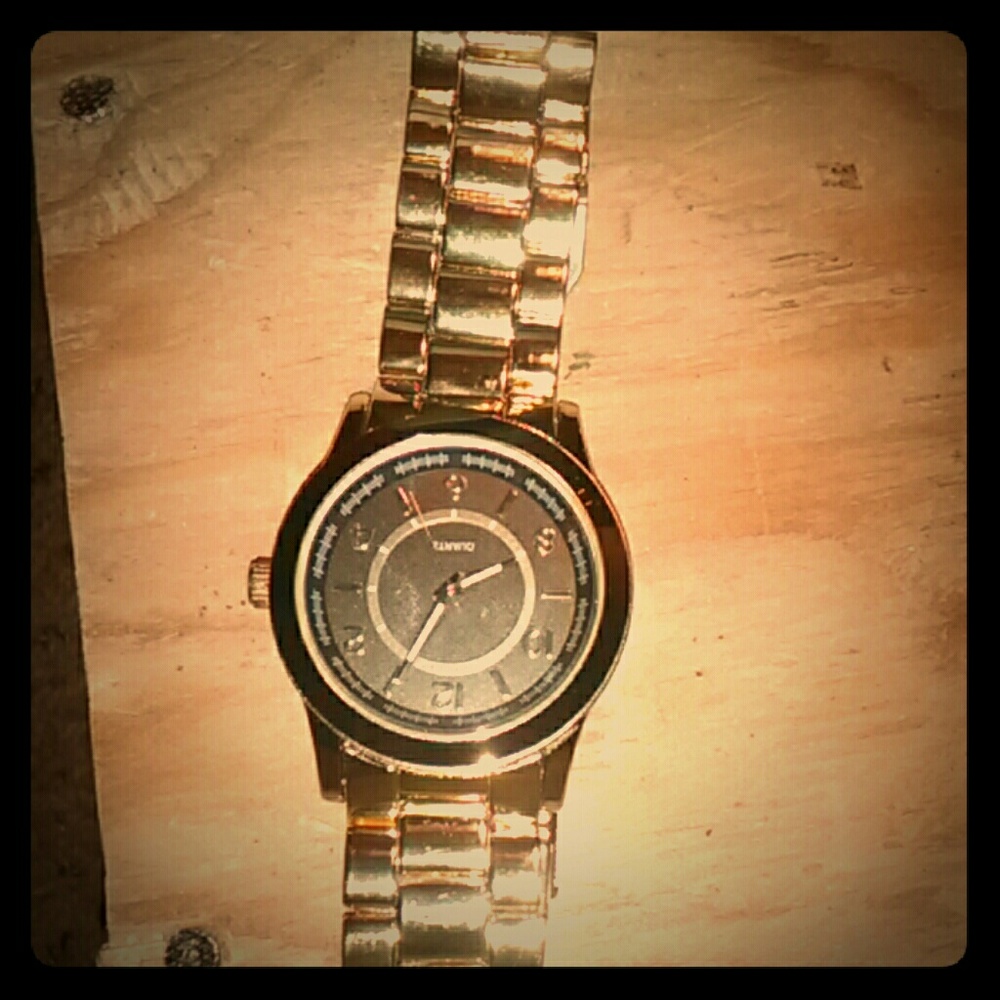 Stainless Steel Gold Watch