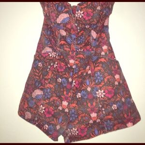 Floral no sleeve romper