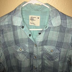 Light blue plaid shirt