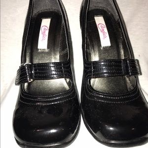 Candie's Black Patent Mary Jane Heel Size 7