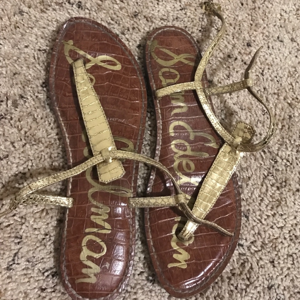 Gold snakeskin Sam Edelman 'Gigi' sandal