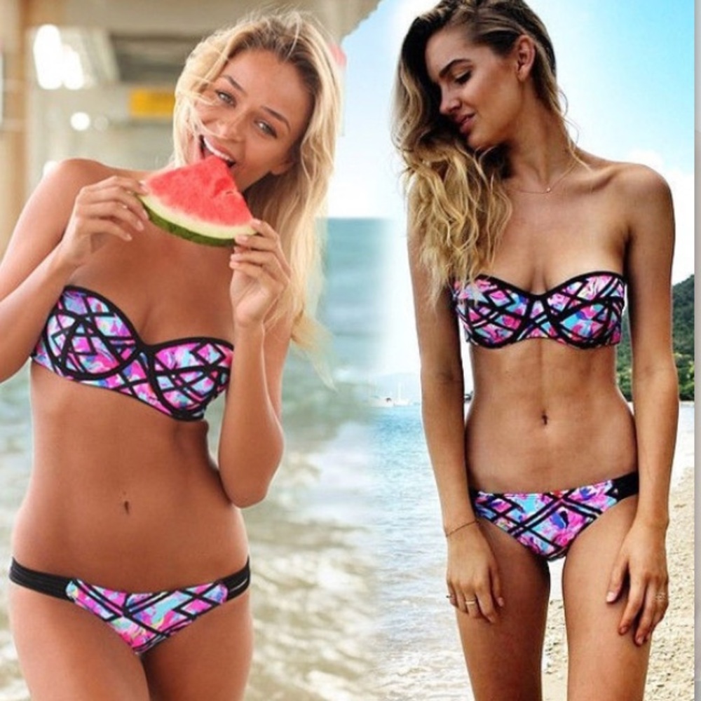 Tropical Bright bikini set