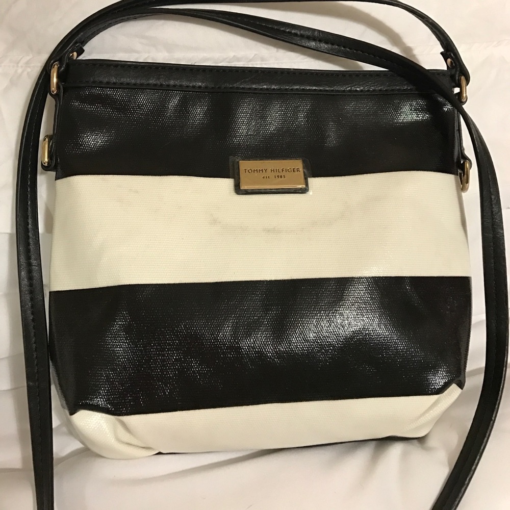 Black and white Tommy Hilfiger cross body bag
