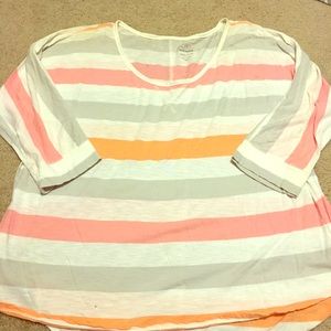 Plus size 3/4 length blouse