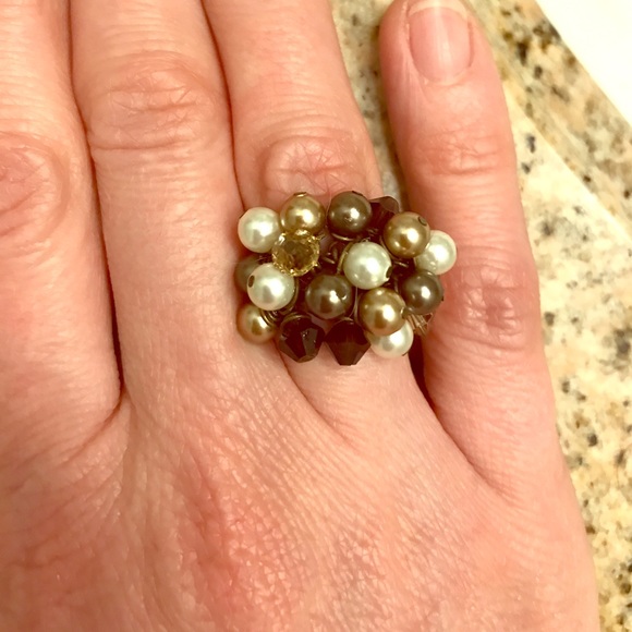 Handmade Swarovski crystal cluster rings - Picture 1 of 5