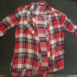 Red Flannel Button Up Shirt