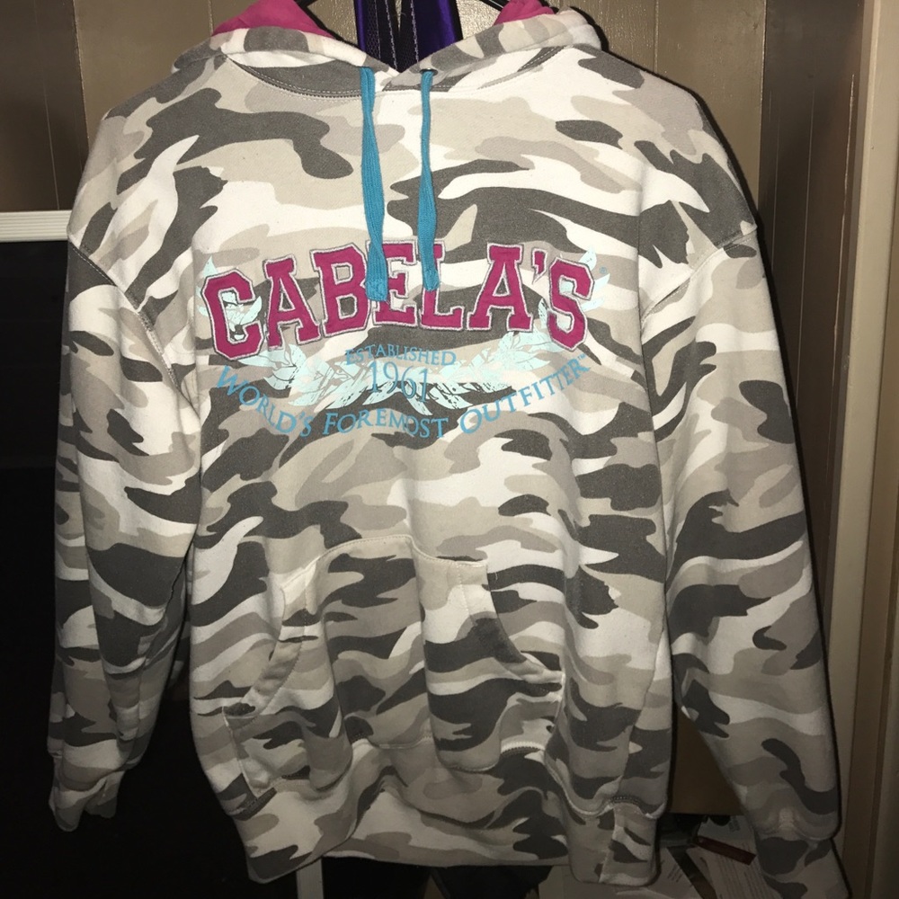 White Camouflage Cabelas Hoodie